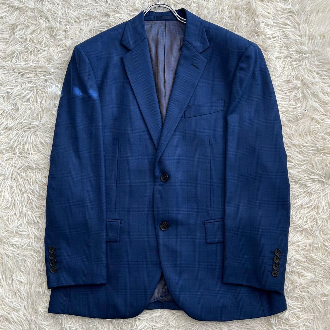極美品✨ ガルニエ 近年モデル スーツ 大きいサイズ LL 3ピース チェック柄