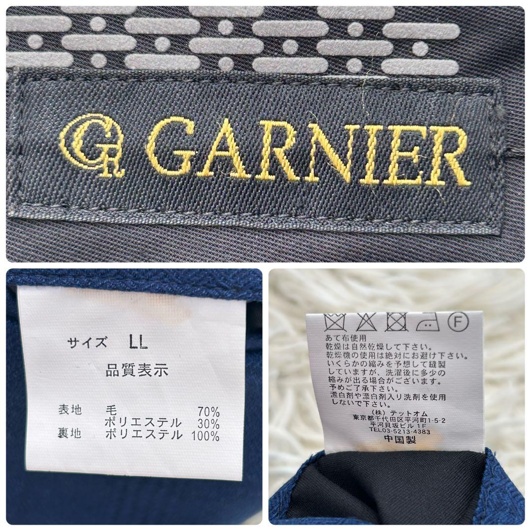 極美品✨ ガルニエ 近年モデル スーツ 大きいサイズ LL 3ピース チェック柄