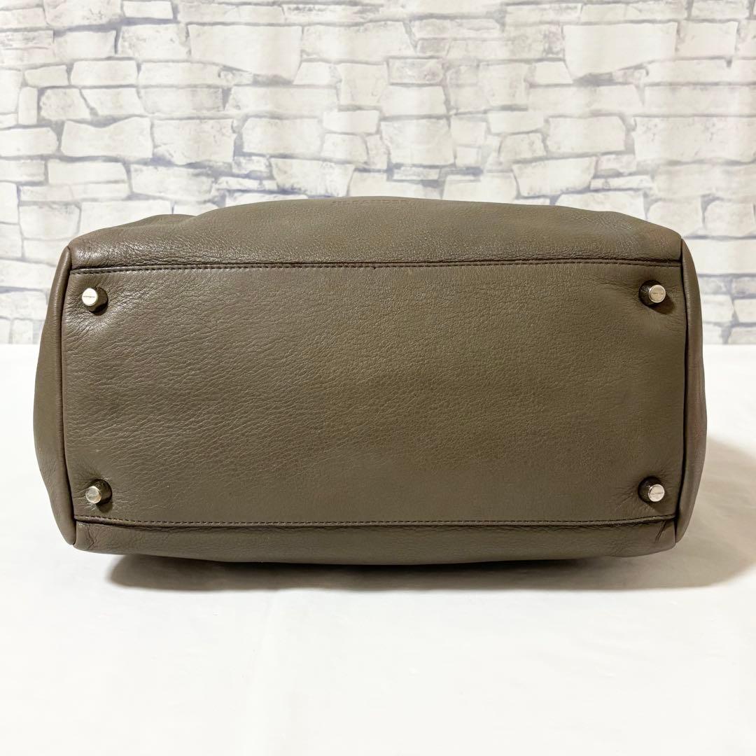 JIL SANDER・レザー 無地 ハンドバッグ手提げ鞄 保存袋付き