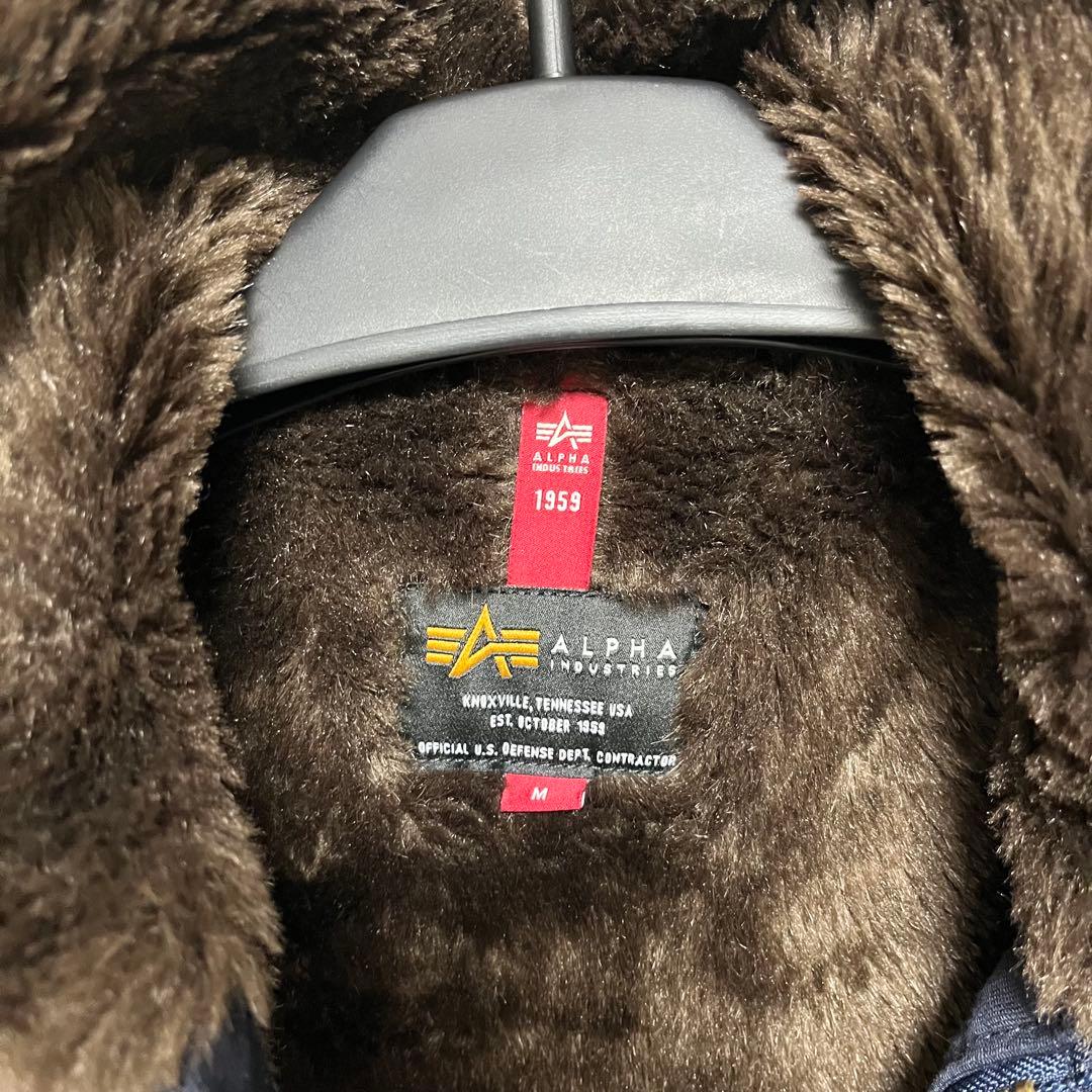 ALPHA INDUSTRIES N-1デッキジャケット ネイビー 状態良好 M