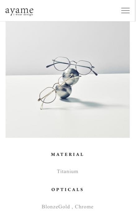 アヤメ　ayame メガネ　伊達メガネ　眼鏡