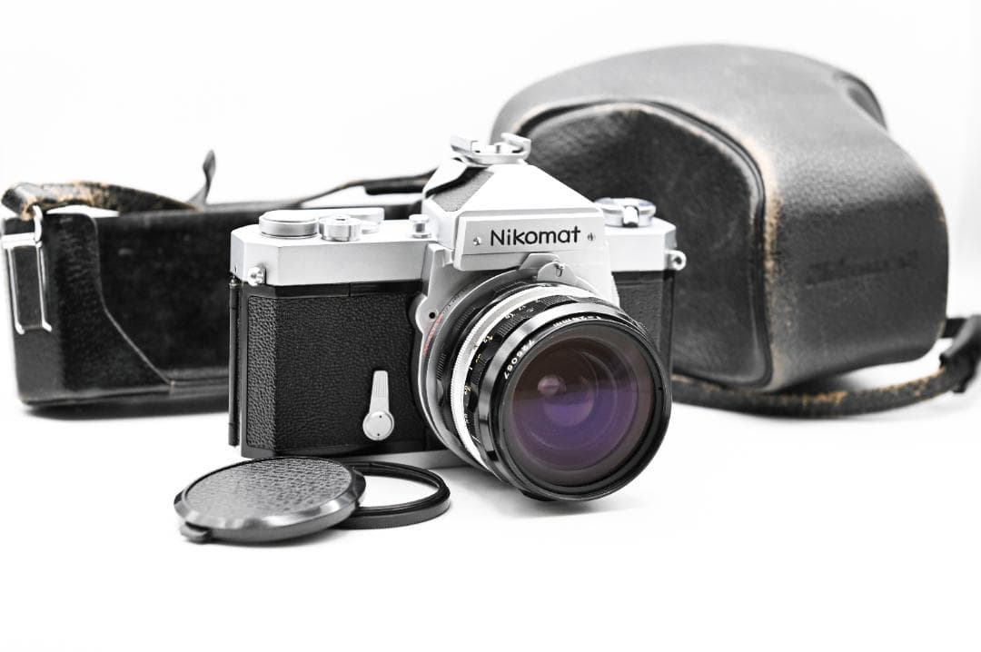 Nikomat フィルム一眼レフカメラ 28/3.5レンズ&レザーカバー付き