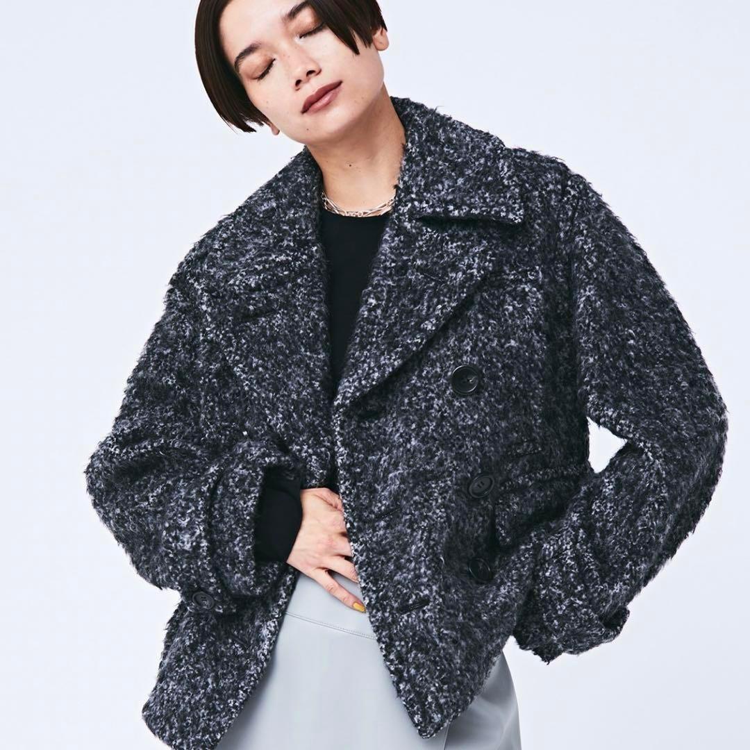 極美品 スタニングルアー ループシャギーショートコート