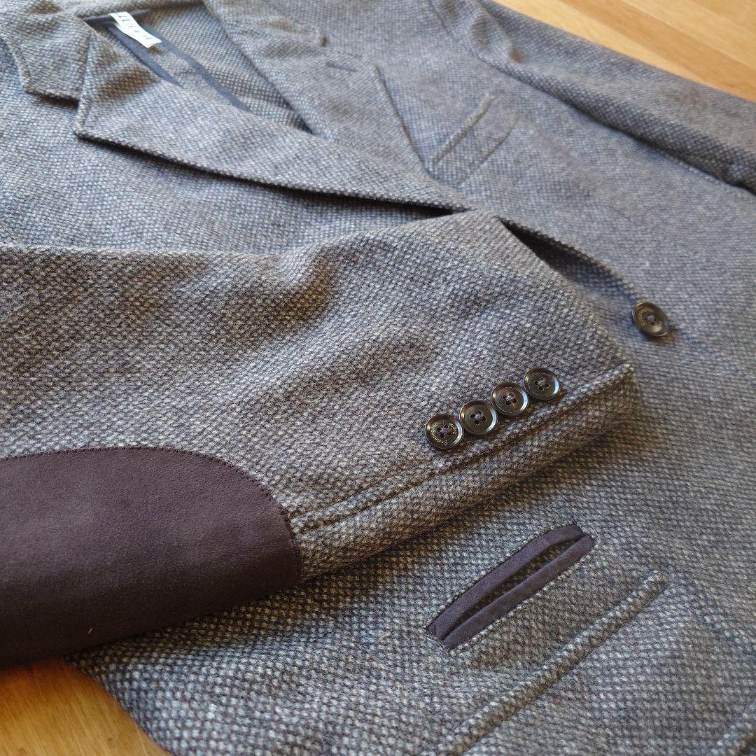 Ermenegildo Zegna　52　グレー系 テーラードジャケット 肘あて