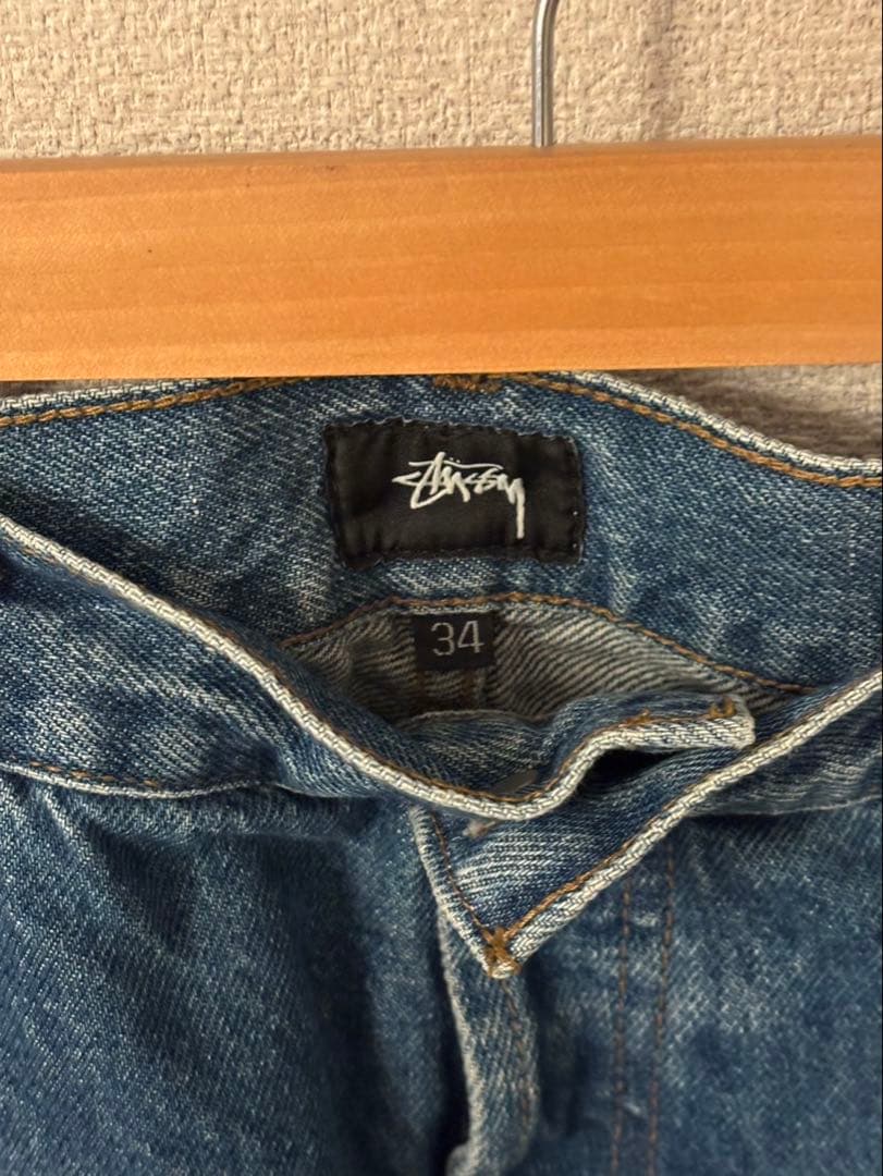 【美品】stussy ブルー デニム ジーンズ L