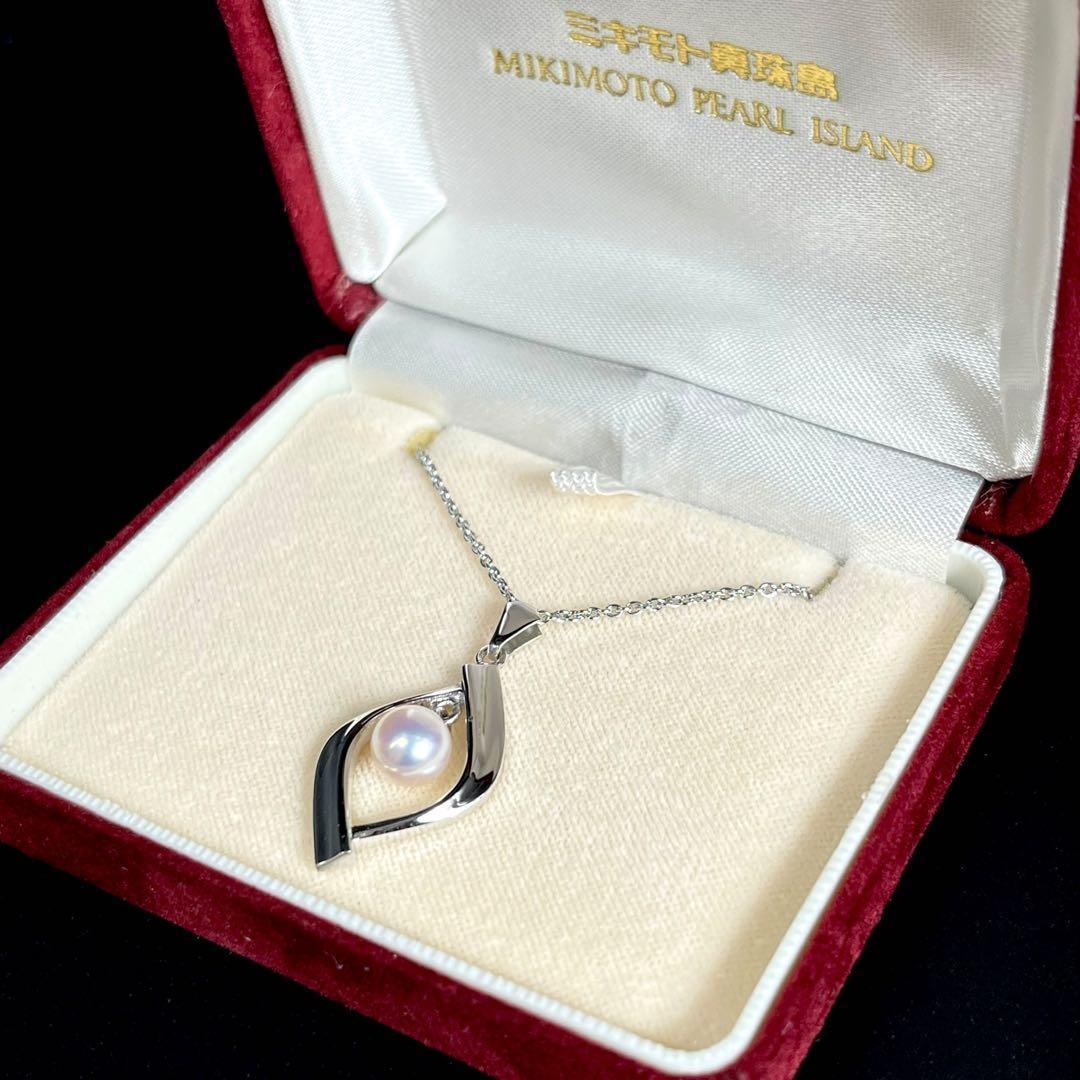 極美品✨ MIKIMOTO パール 6.9mm ネックレス　本真珠　シルバー