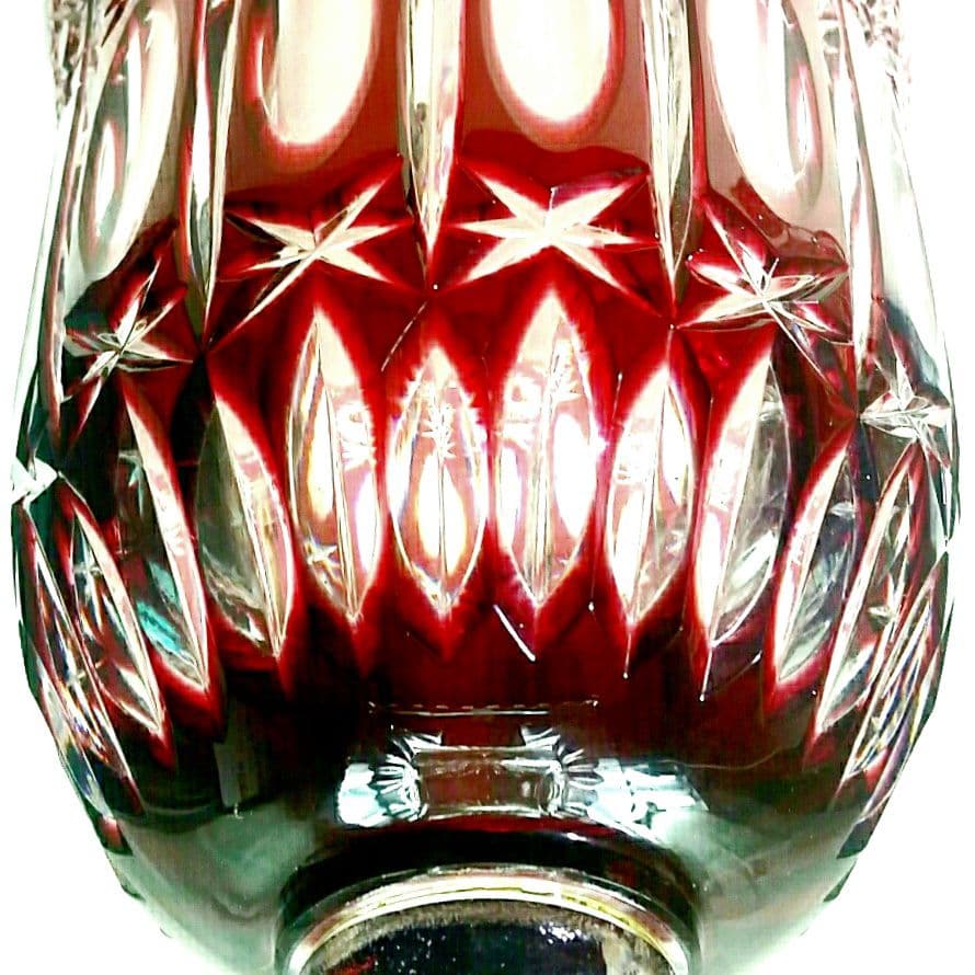 Murano Glass ムラノ カット 大型 花瓶