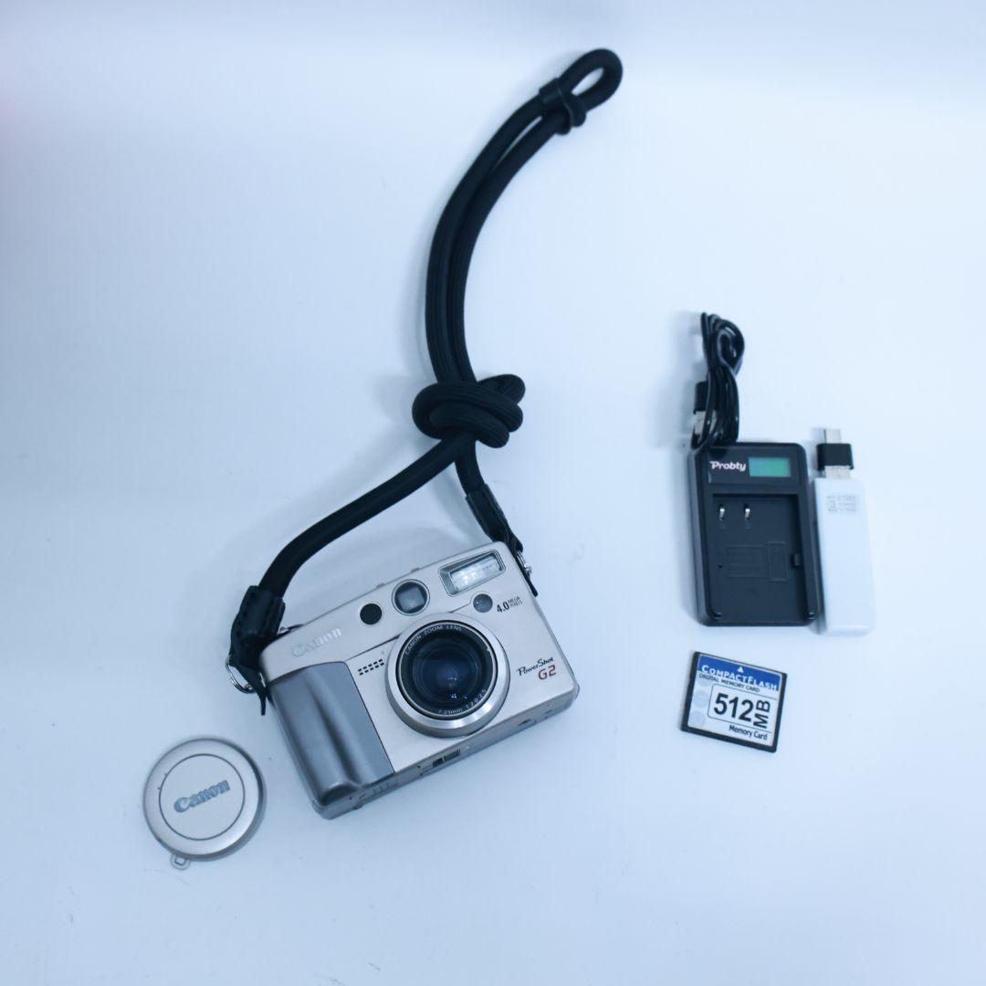 スマホ転送可 Canon デジタルカメラ PowerShot G2 カード他付
