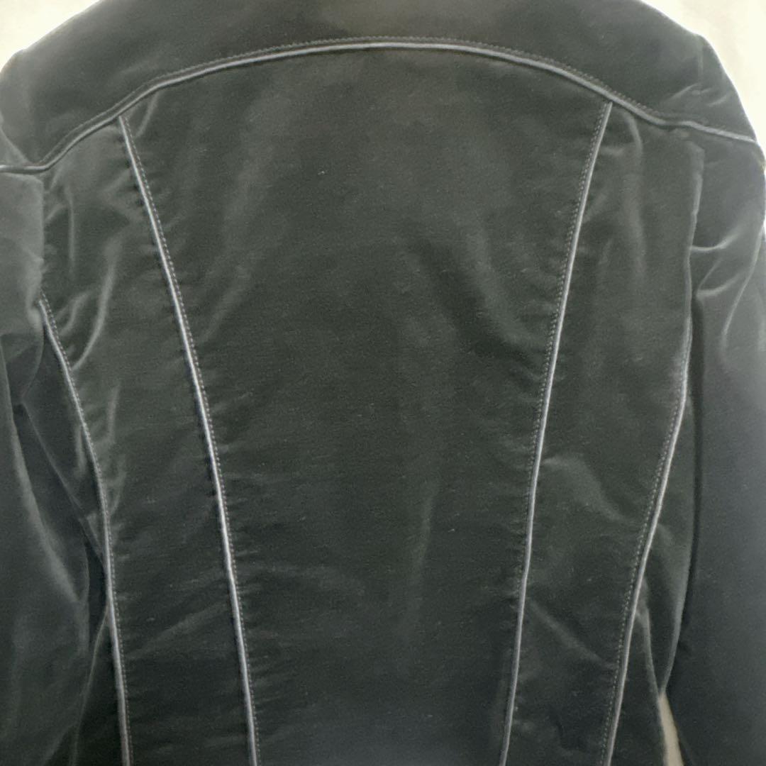 GUCCI グッチ ベロア ジャケット ブラック GG裏地 チェーン付 40