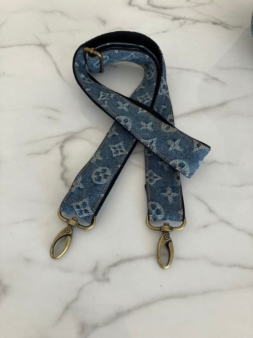 1007 ピエロ　ヒョウ柄デニムリメイクバック　ハンドメイド