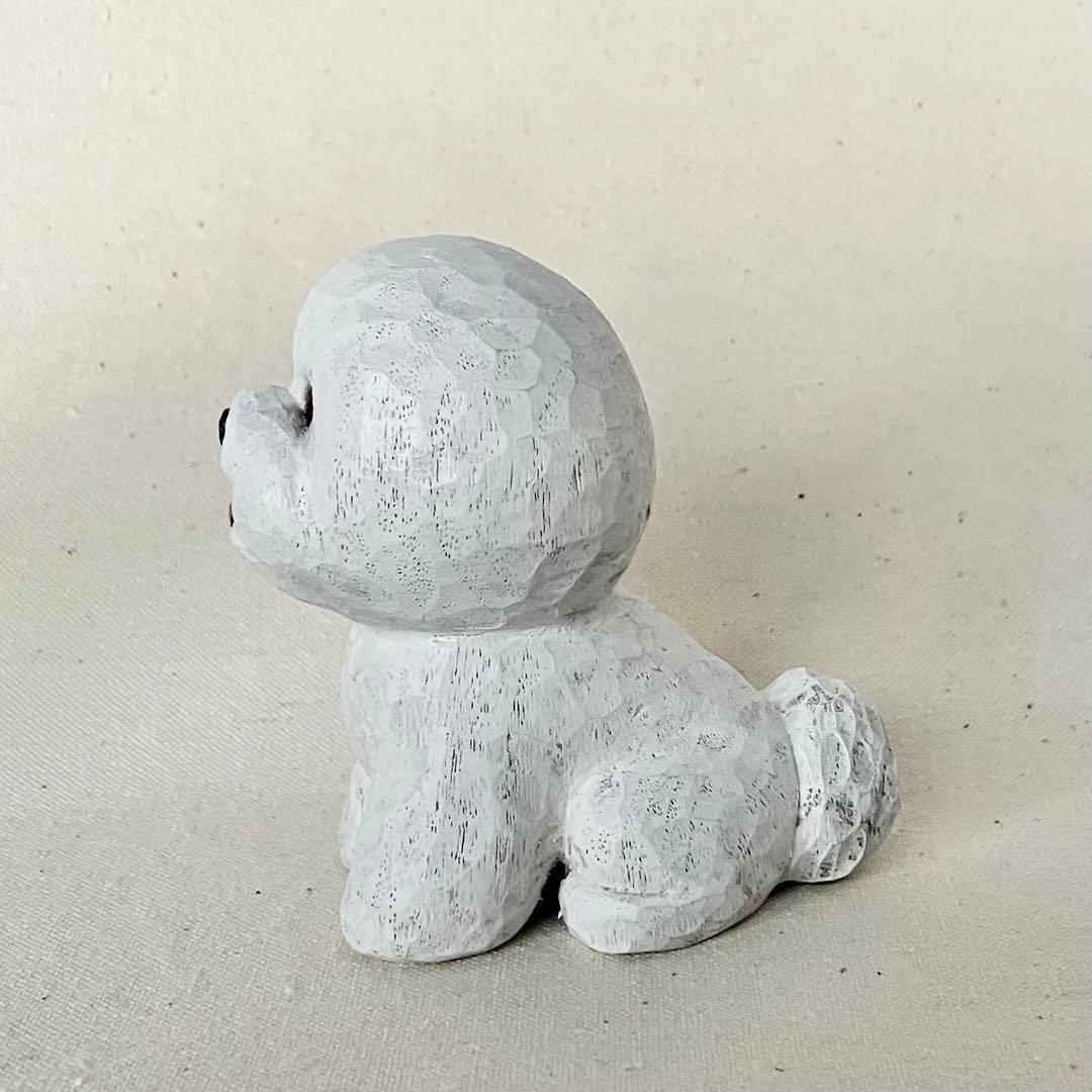 木彫り　ビションフリーゼ