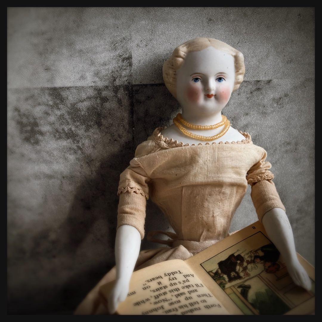 レアアンティーク パリアンドール　ビスクドール　チャイナヘッドドール