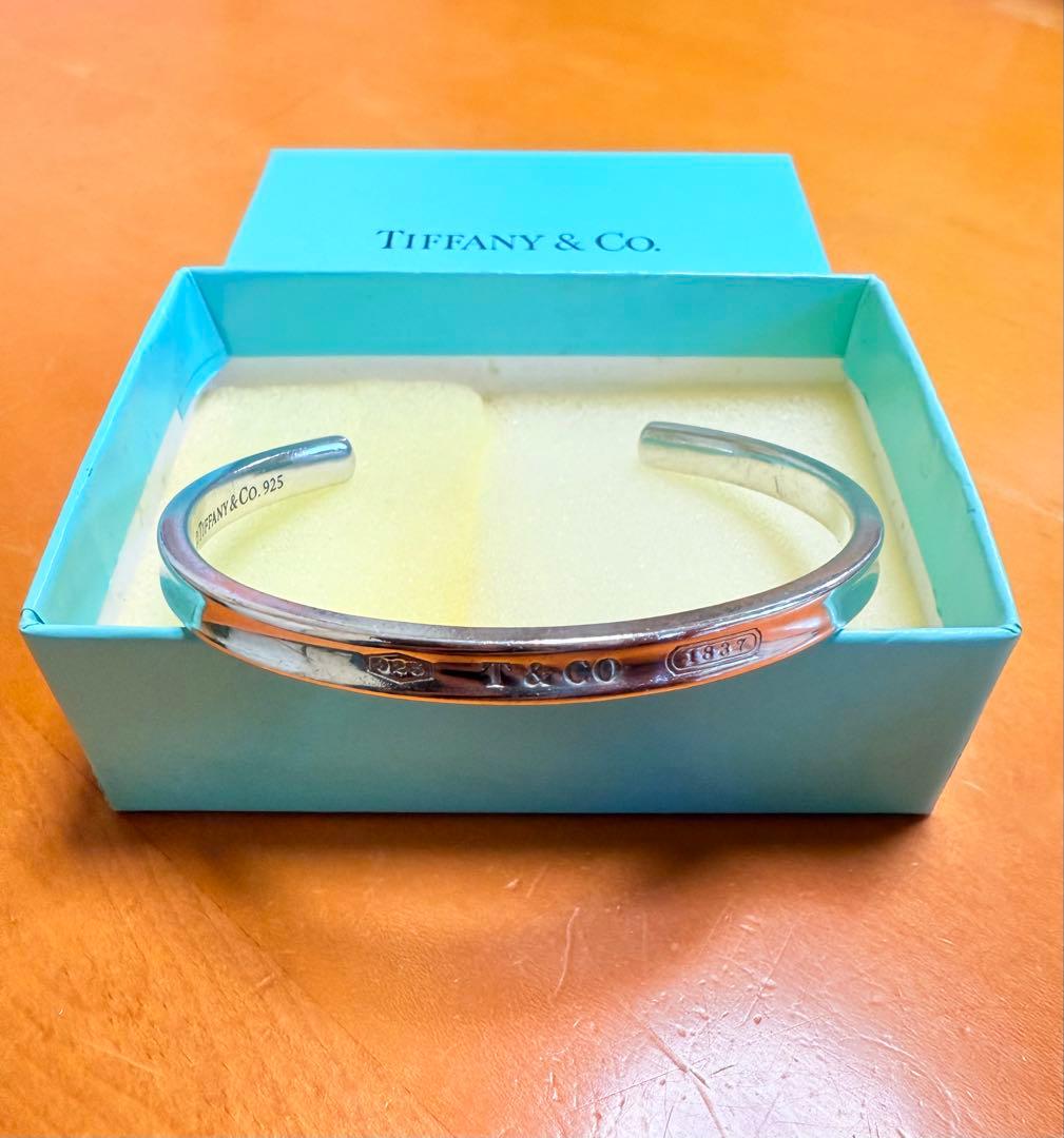 箱付き　ティファニー カフ バングル ナロー 1837 ブレスレット