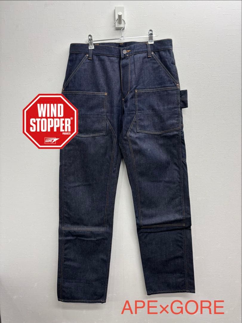 A BATHING APE ゴア ウインドストッパーペインター デニムパンツ