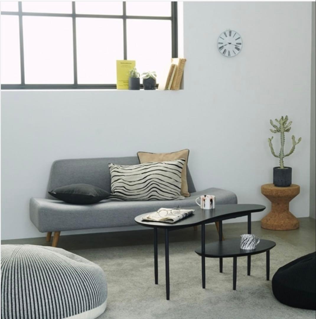 t*a様 無印良品　IDEE プーフ　PUUF White×Black MIX