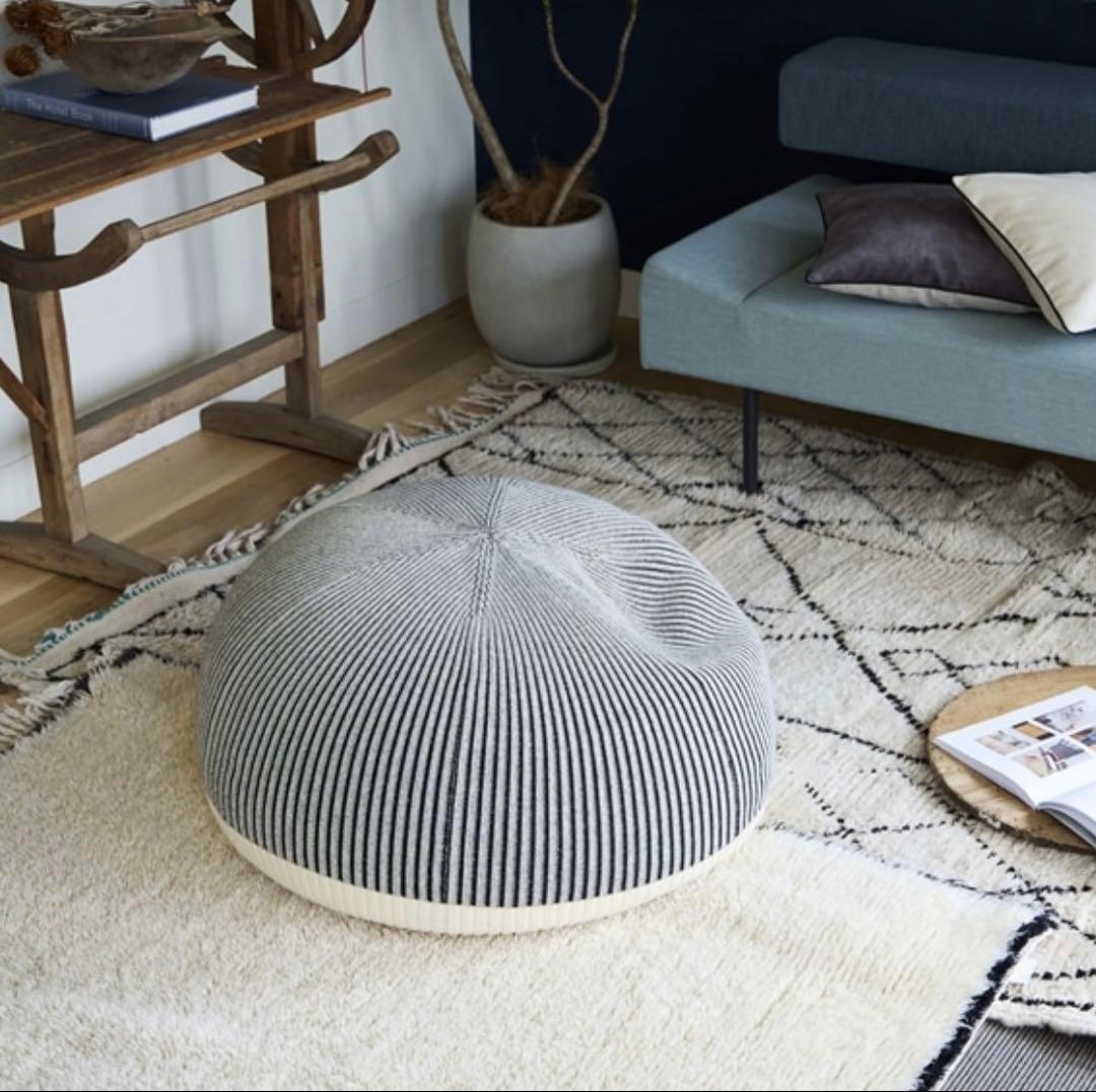 t*a様 無印良品　IDEE プーフ　PUUF White×Black MIX