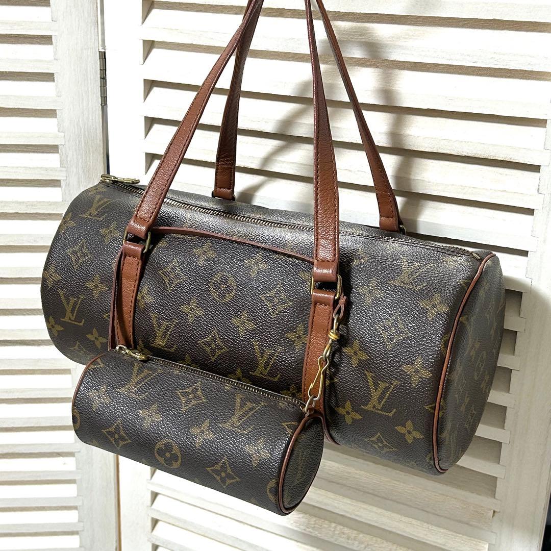 LOUIS VUITTON パピヨン 30 モノグラム ハンドバッグ ポーチ付