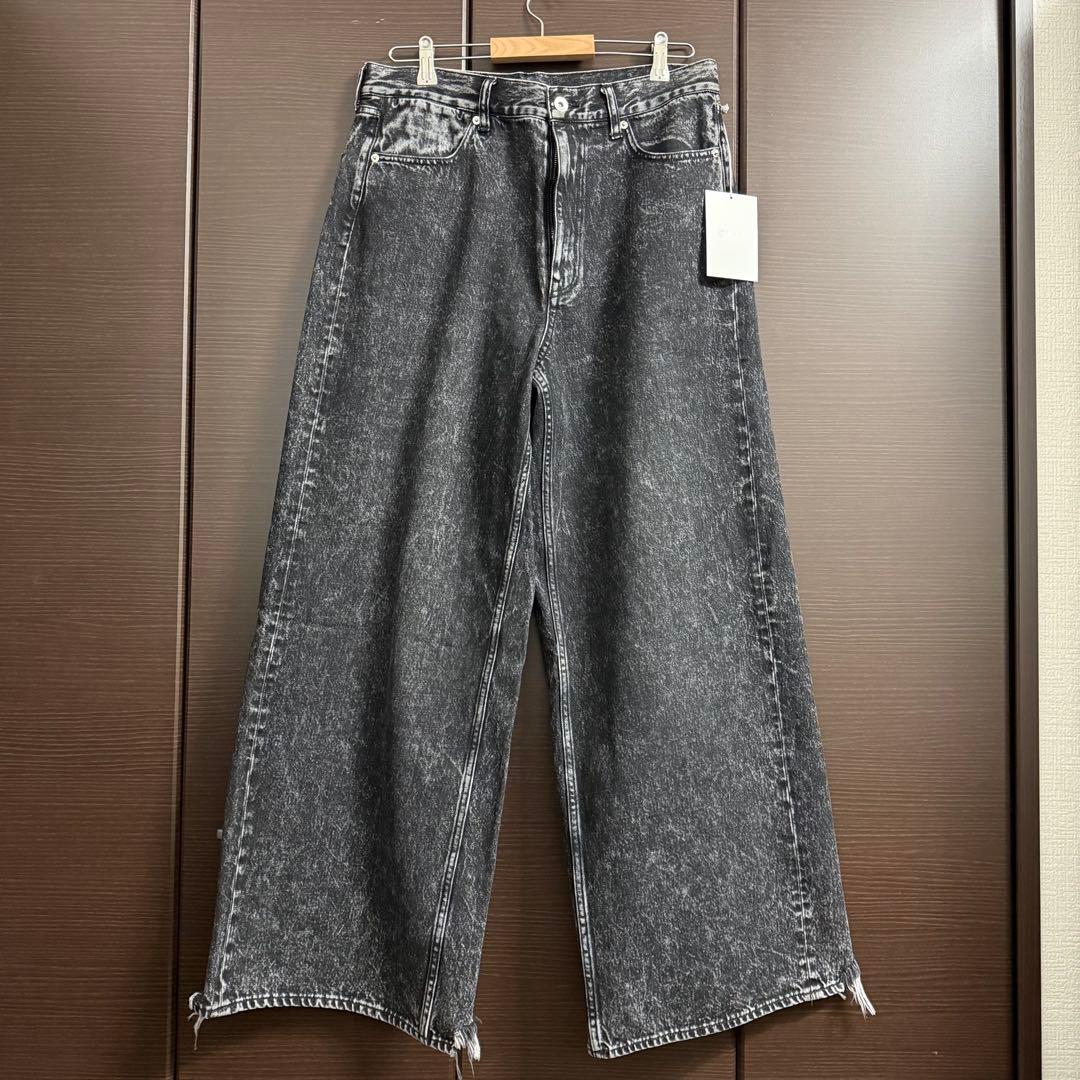 CTHY 超甘撚り VINTAGE WIDE JEANS ブラック サイズ3