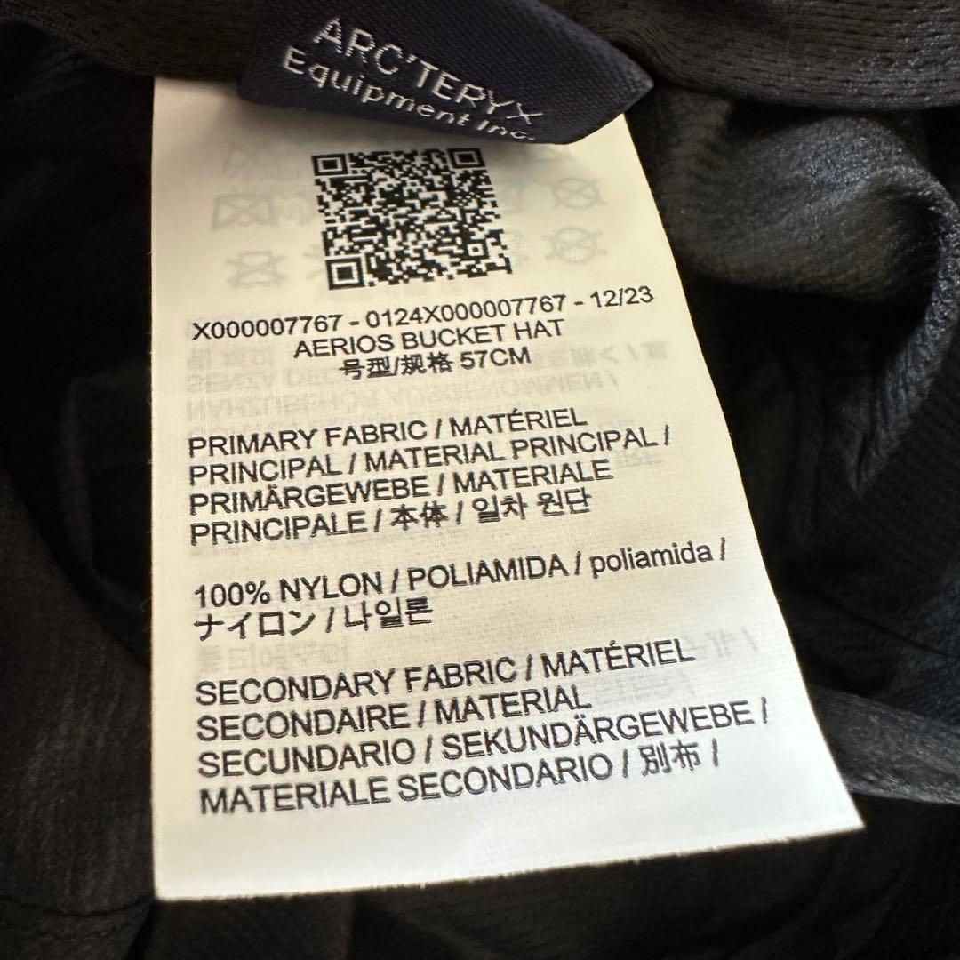 帽子 ARC'TERYX / Aerios Bucket Hat / BLACK