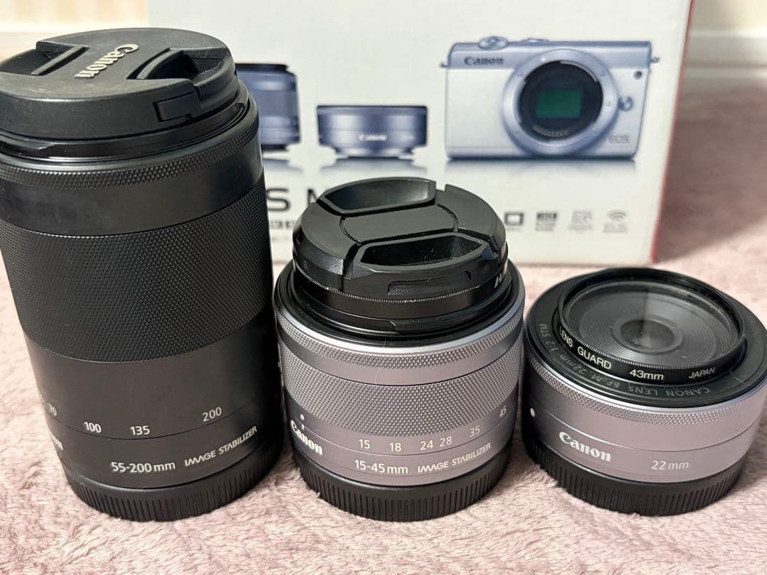 CanonキャノンEOSM100ダブルレンズキット＋望遠ズームレンズ