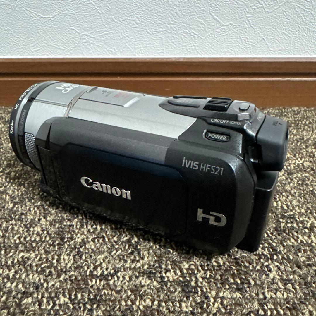 Canon ivis HF S21 キャノン純正ワイコン付 ビデオカメラ