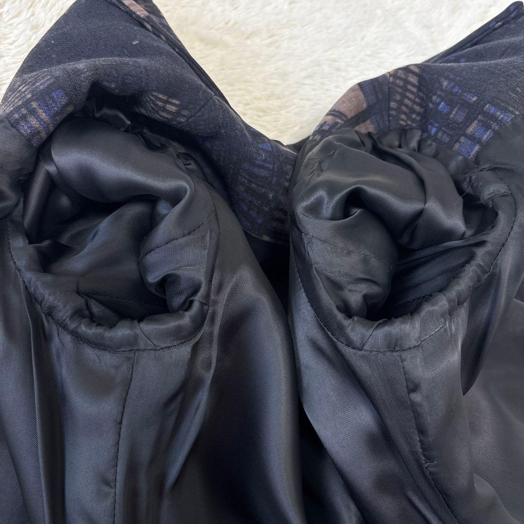 A.RバージンウールジャケットXL 総柄　球状・ロゴB ベルト