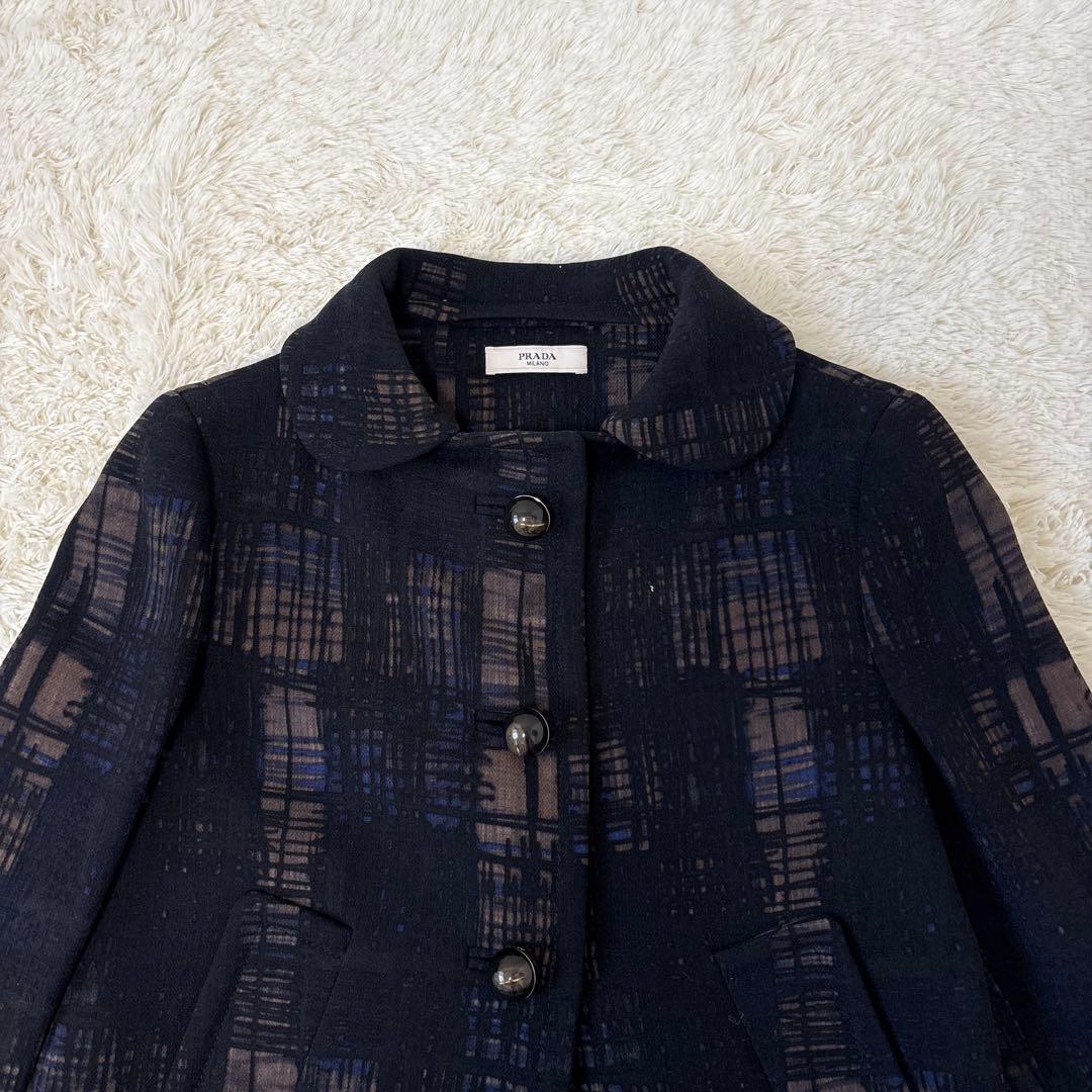 A.RバージンウールジャケットXL 総柄　球状・ロゴB ベルト