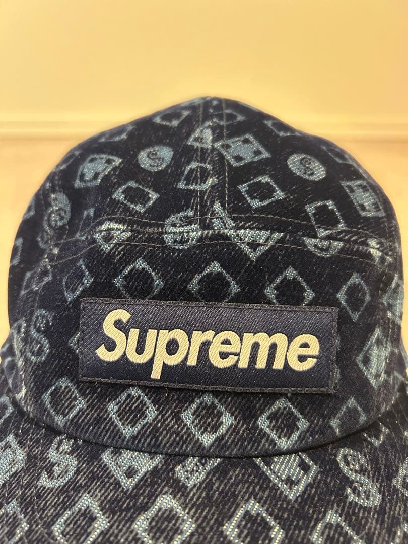 帽子 Supreme Flocked Denim Camp Cap