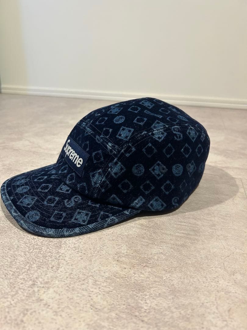 帽子 Supreme Flocked Denim Camp Cap