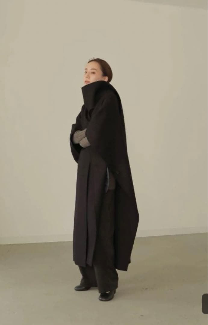 ローレン　ダブルフェイスマフラーウールコート