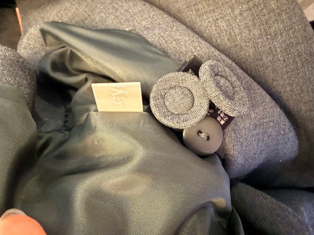 シーニュ グレー ダブルブレスト ベスト　スワンジレ