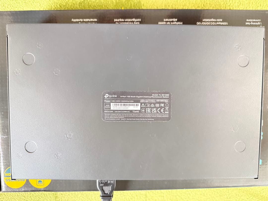 tp-link 8ポート10GbpsスイッチTL-SX1008 付属品完備