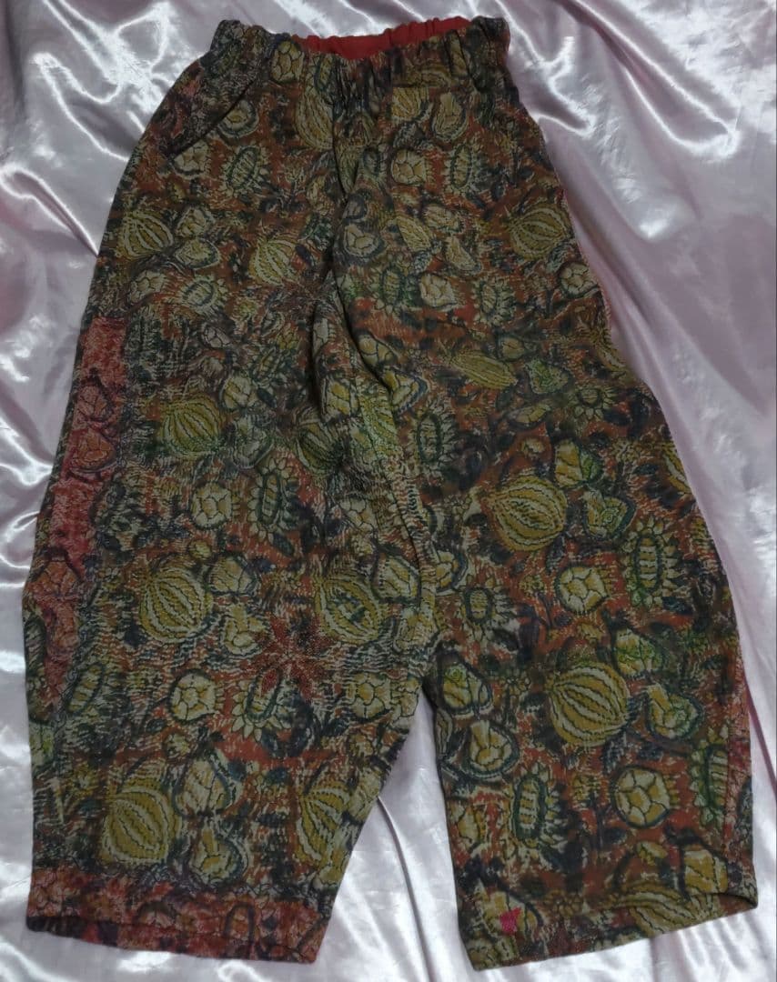 MALAIKA　バグルーグドゥリーパンツ　古布刺し子　赤系　新品未使用タグ付き
