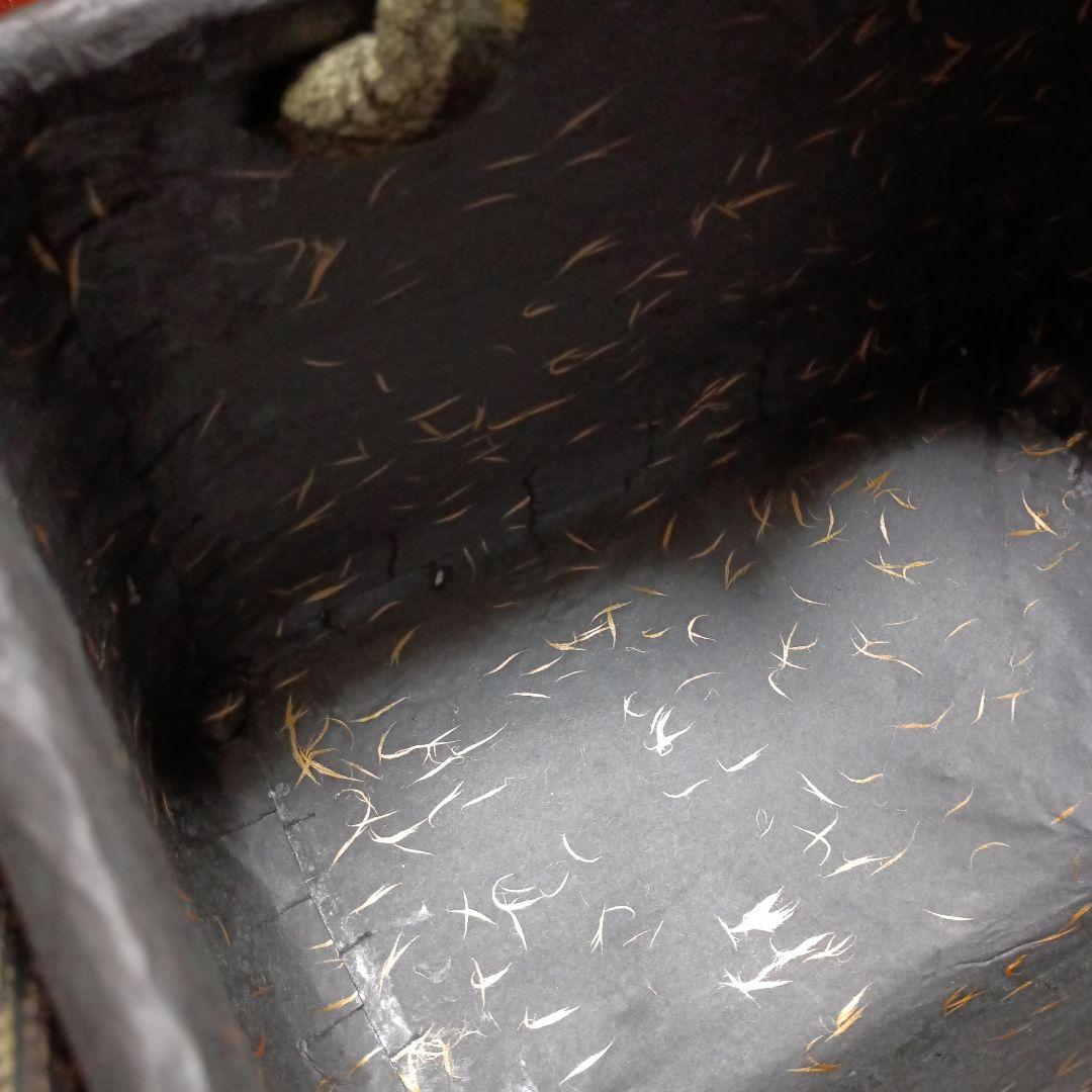 ■世界にひとつ■　一閑張り　柿渋　鳥獣戯画　黒