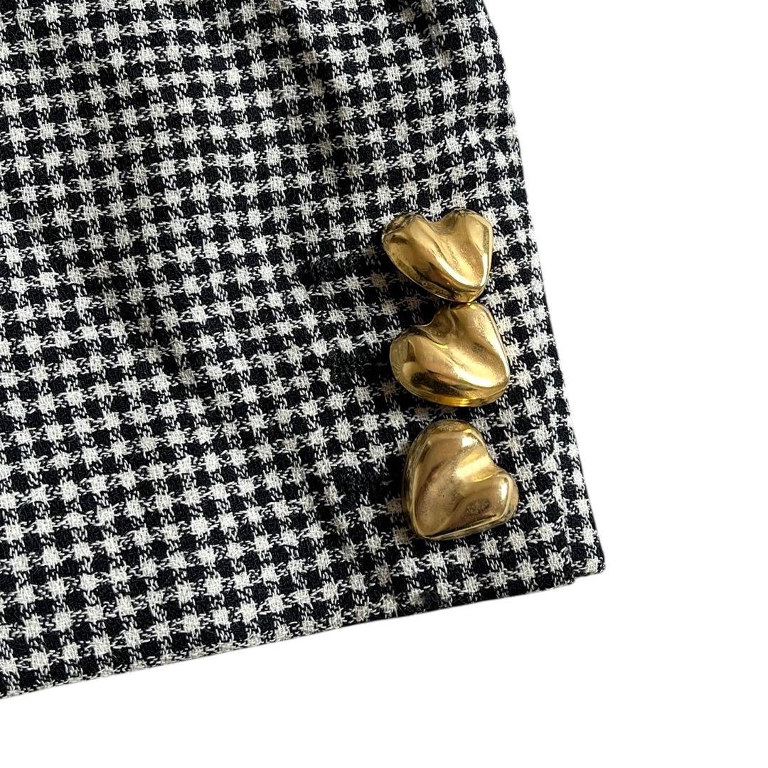 90s MOSCHINO COUTURE! ハート 金釦 ロング ジャケット