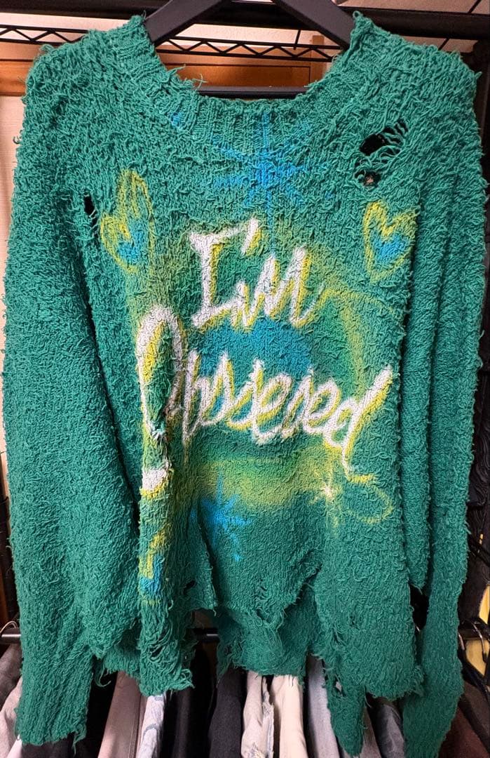 doublet ダブレット グリーンニット