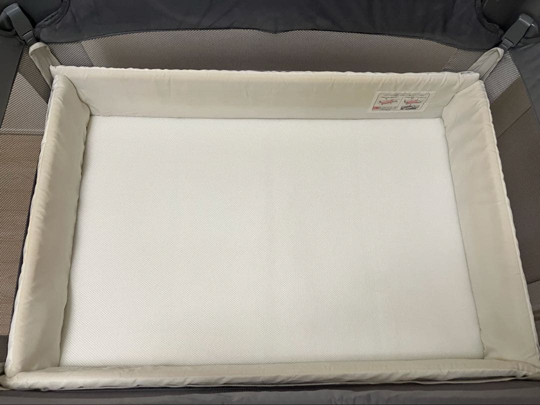 Aprica ココネルエアーAB ベビーベッド 折りたたみ グレーベア