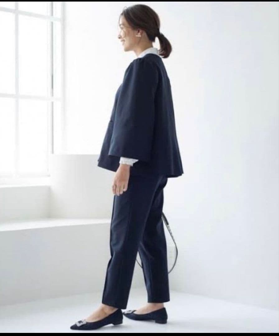 OHGA オーガ　セレモニー　ビジュー　ノーカラージャケット　フレア　パフ