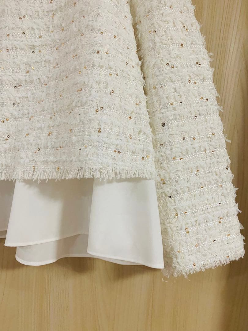 M Maglie le cassetto ラメスパンコールツイードブラウス