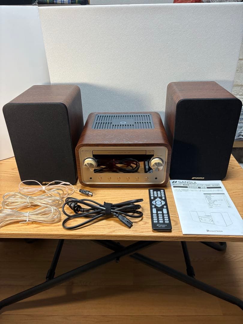 SANSUI真空管ハイブリッドアンプ搭載ステレオシステムSMC-300BT美品