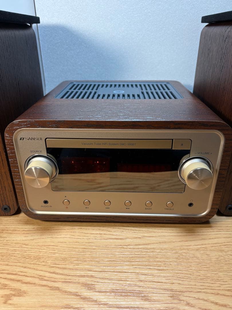 SANSUI真空管ハイブリッドアンプ搭載ステレオシステムSMC-300BT美品