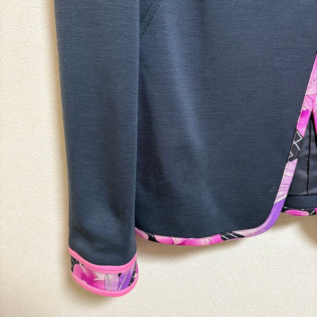 レオナール ウール混 テーラードジャケット グレー 9AR