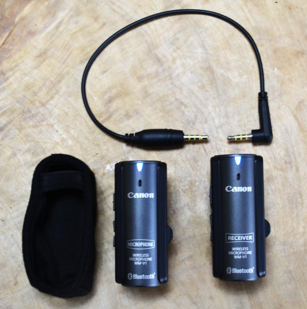 Canon ワイヤレスマイク WM-V1 動作確認済み ケーブル　ウィンドS