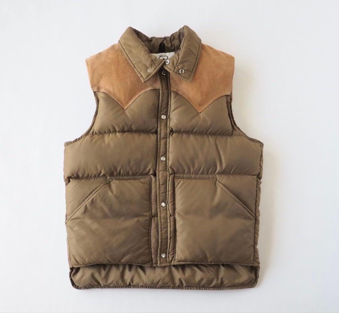 美品　ウールリッチ　ダウンベスト　ブラウン　M 70s 80s 白タグ