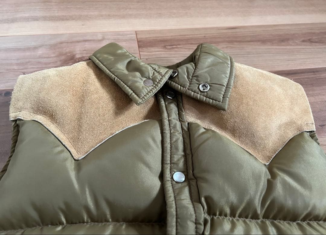 美品　ウールリッチ　ダウンベスト　ブラウン　M 70s 80s 白タグ