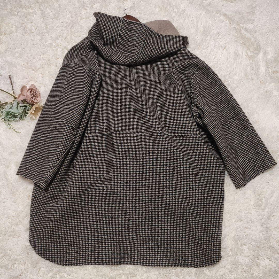 【未使用タグ付き】SHIPS any　リバーフーデットミディコート　ベージュ