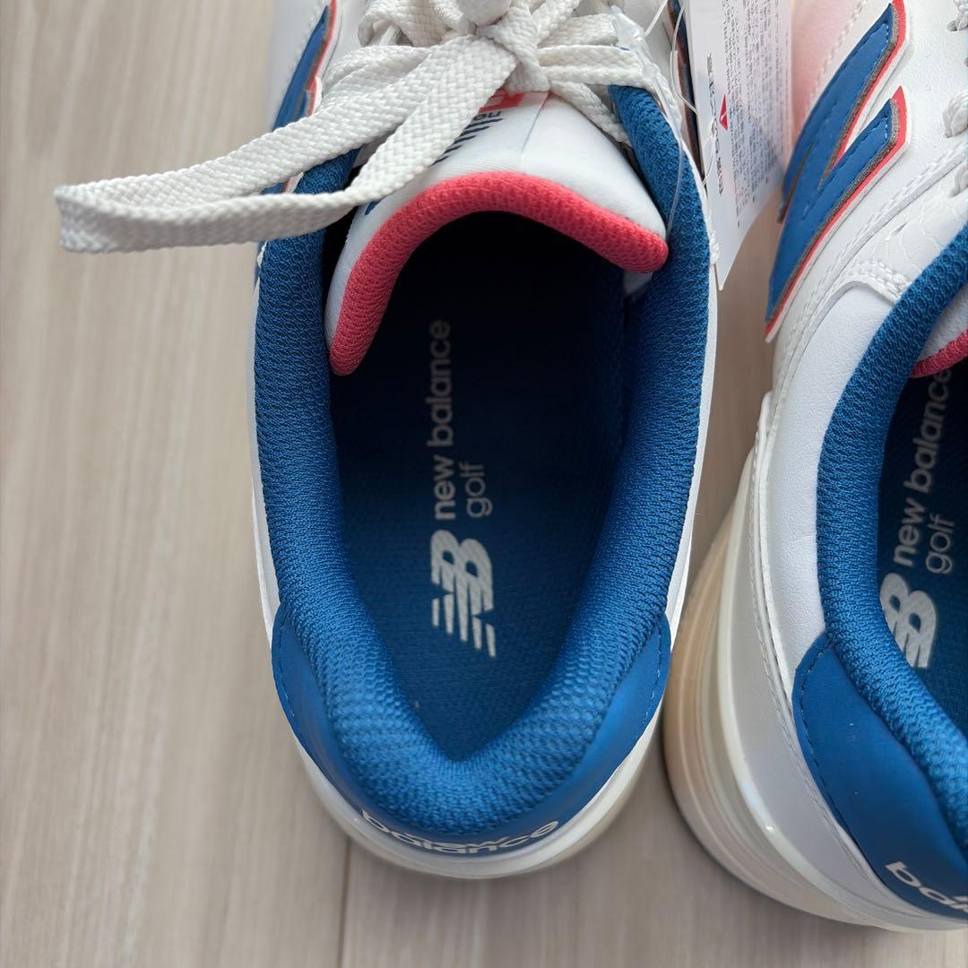 【新品・未使用】New Balanceゴルフシュー25.5cm 白・水色・ピンク