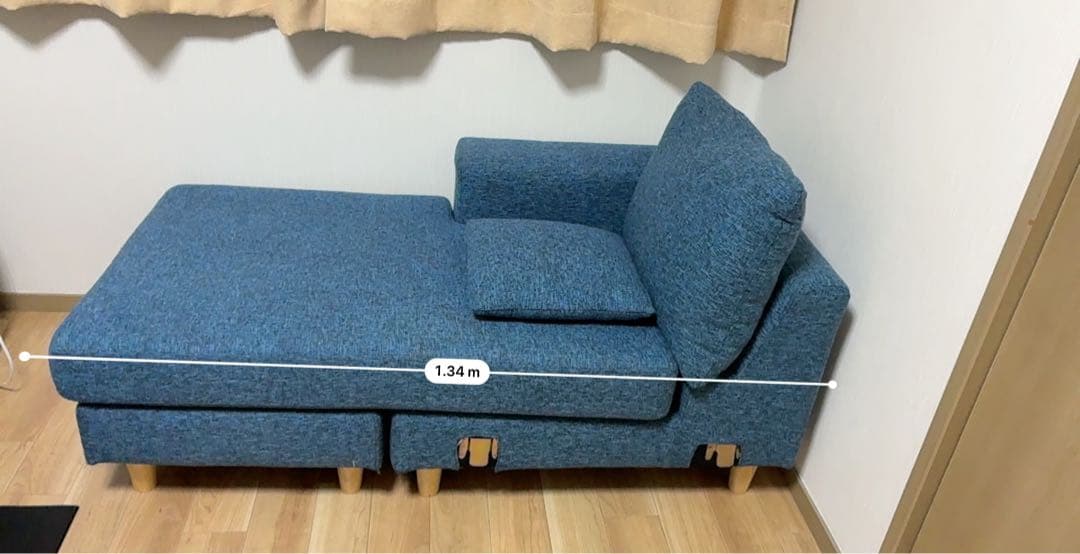 近い地域推奨　引き取り限定　ロウヤ　L字型ソファセット　ネイビー