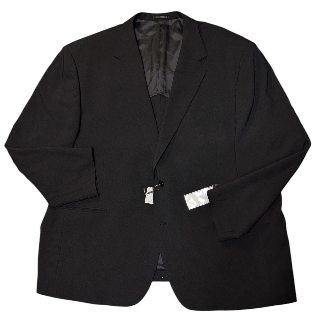 ７L 新品 大きい メンズ スーツ セットアップ 黒 共布付 洗える ストレッチ