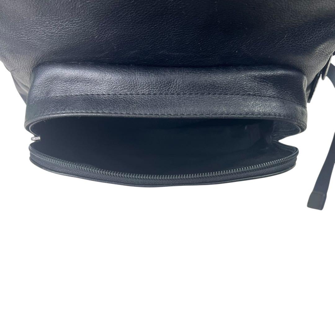 COACH コーチ レザー リュック ブラック 大容量 ロゴ A4 PC 収納